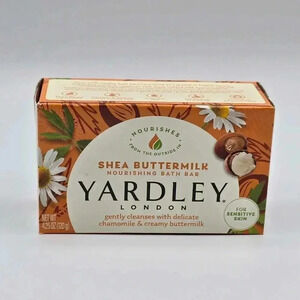 Yardley London Sensitive Skin Moisturizing‎ Bath Bar Shea Buttermilk, 4.25 Oz